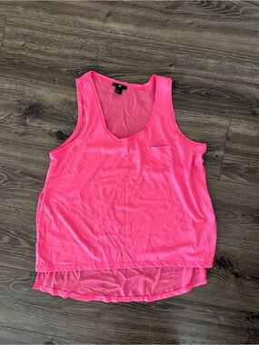H&M Bright Pink Sheer-Back Sleeveless Tank